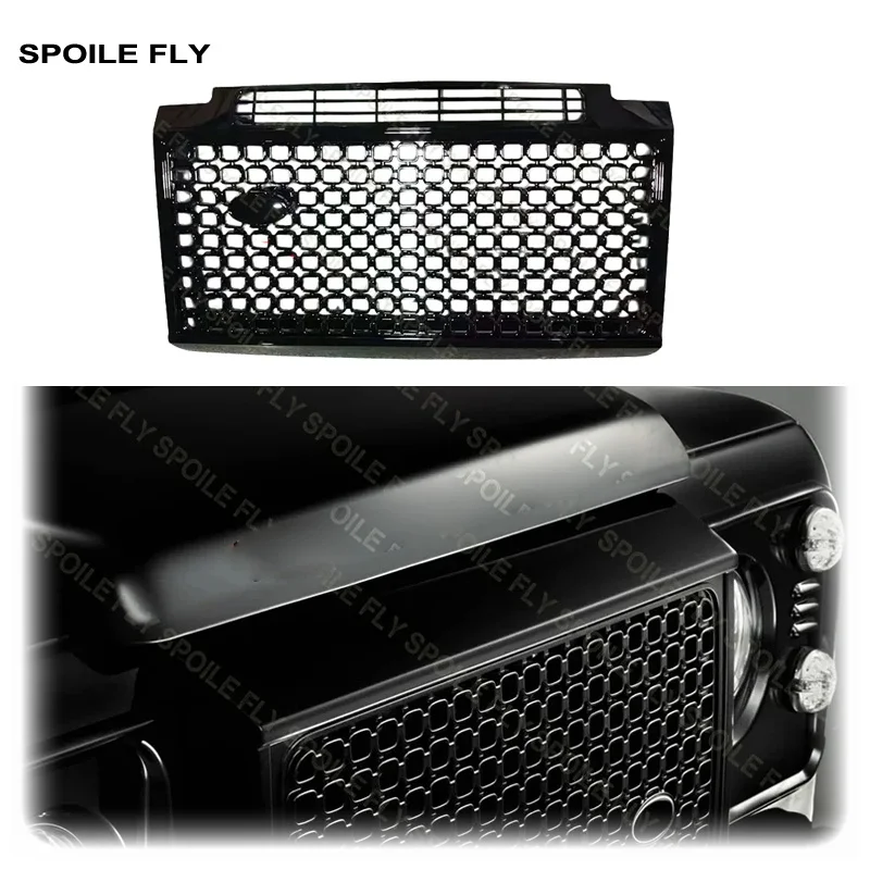 New Design 2012 To 2016 For Land Rover Defender OCTA Style Car Front Grille Racing Grills Grid High Quality Glossy Black