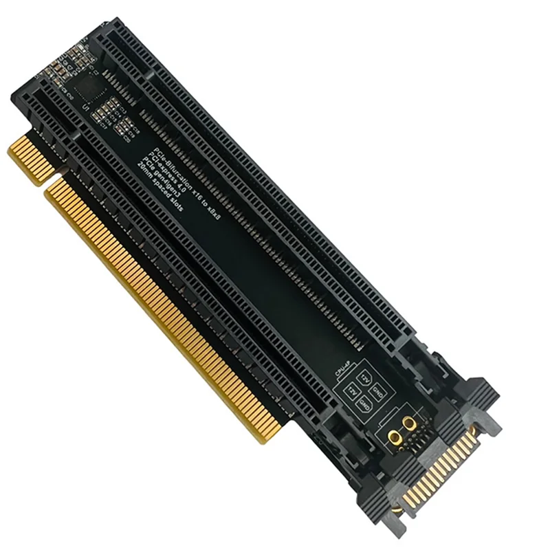 Exquisite-PCI-E 4.0 X16 1 To 2 Expansion Card Gen4 Split Card Pcie-Bifurcation X16 To X8X8 With 20Mm Spaced Slots CPU4P