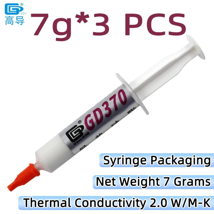 Nettogewicht 1/3/7/15/30/100/150 Gram Wit GD370 Thermisch geleidende vetpasta Gips Koellichaamverbinding voor CPU SSY ST CN HT