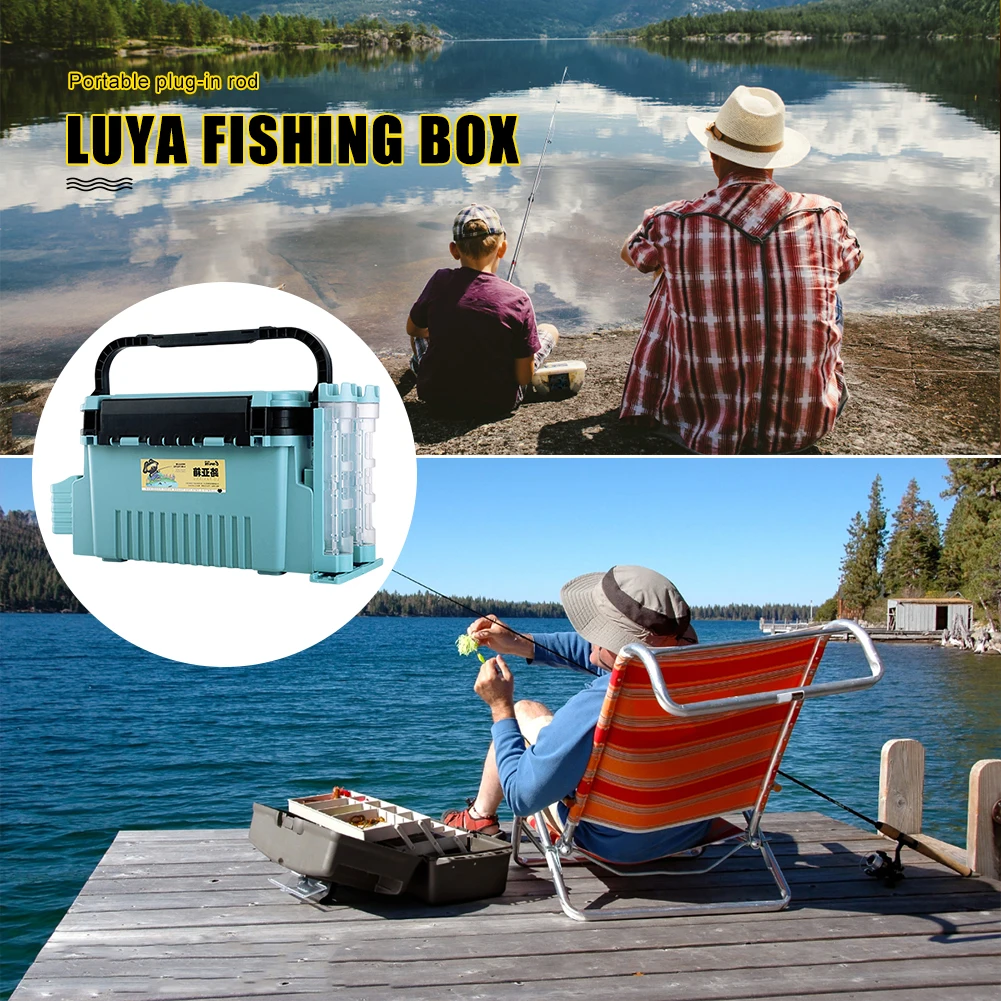 Plastic Fishing Box Multifunctional Sea Fishing Box High-Capacity Portable Non Slip Handheld Outdoor Accessories