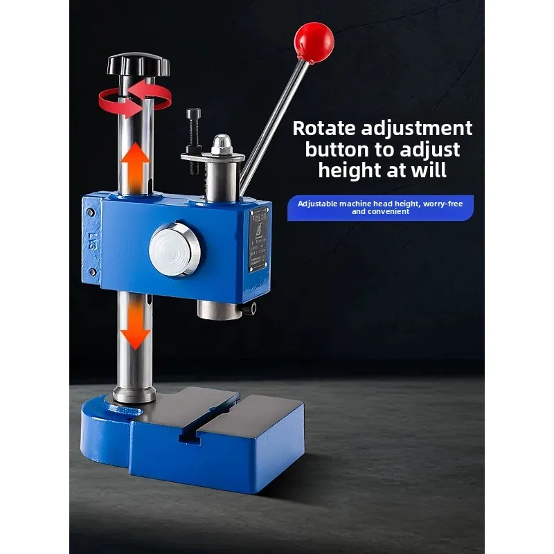 J03-0.4A Industrial Precision Manual Press Machine Small Hand Beer Press Desktop Manual Punching Hole Machine 4KN (70 x 100mm)