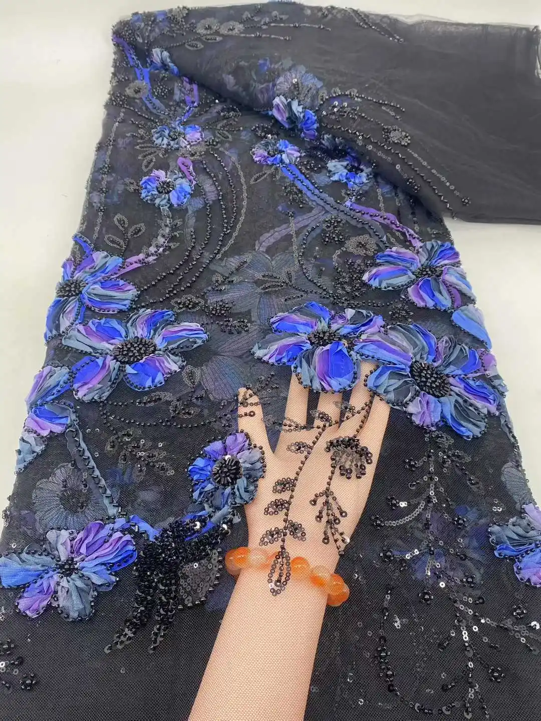 فاخر النيجيري تول مطرز أقمشة الدانتيل الأفريقي الفرنسي الترتر 2025 التطريز للنساء ثوب مسائي الخياطة