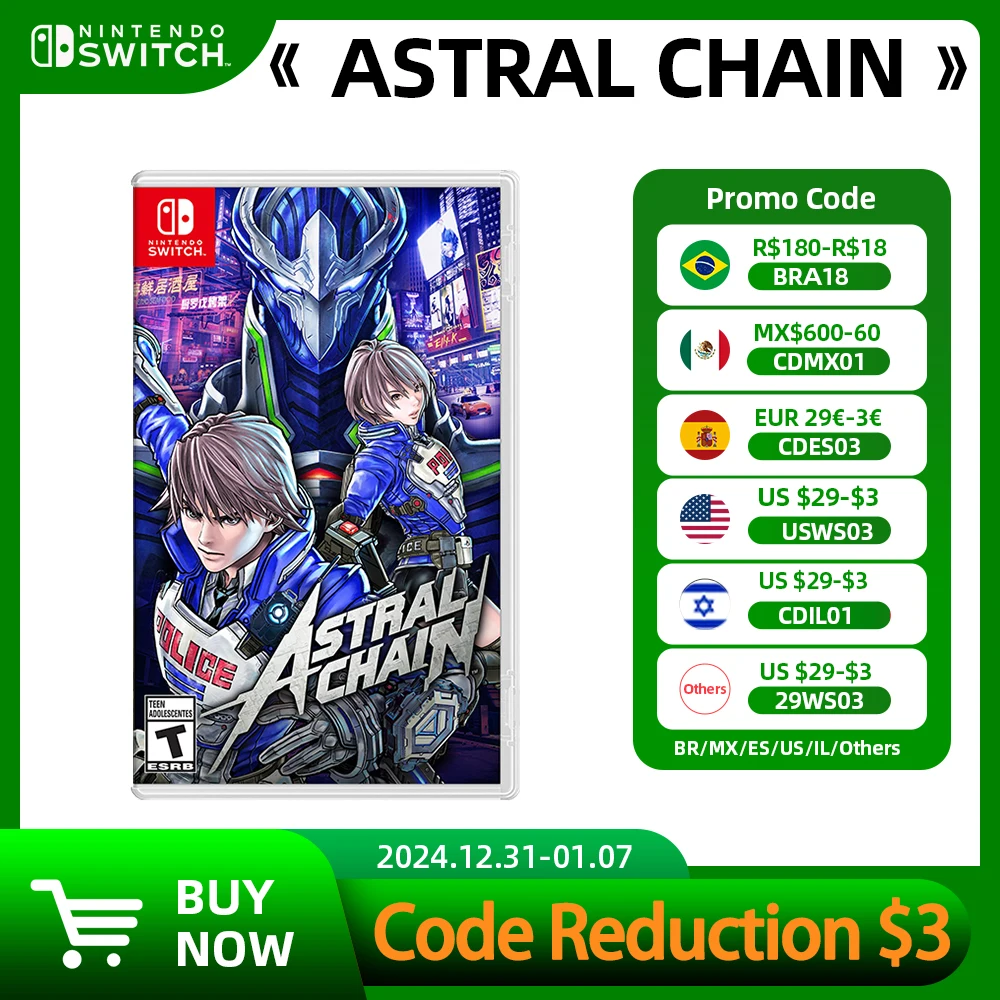 ASTRAL CHAIN Nintendo Switch Game Deals 100% Official Original Physical Game Card Action Genre for Switch OLED Lite Game Console