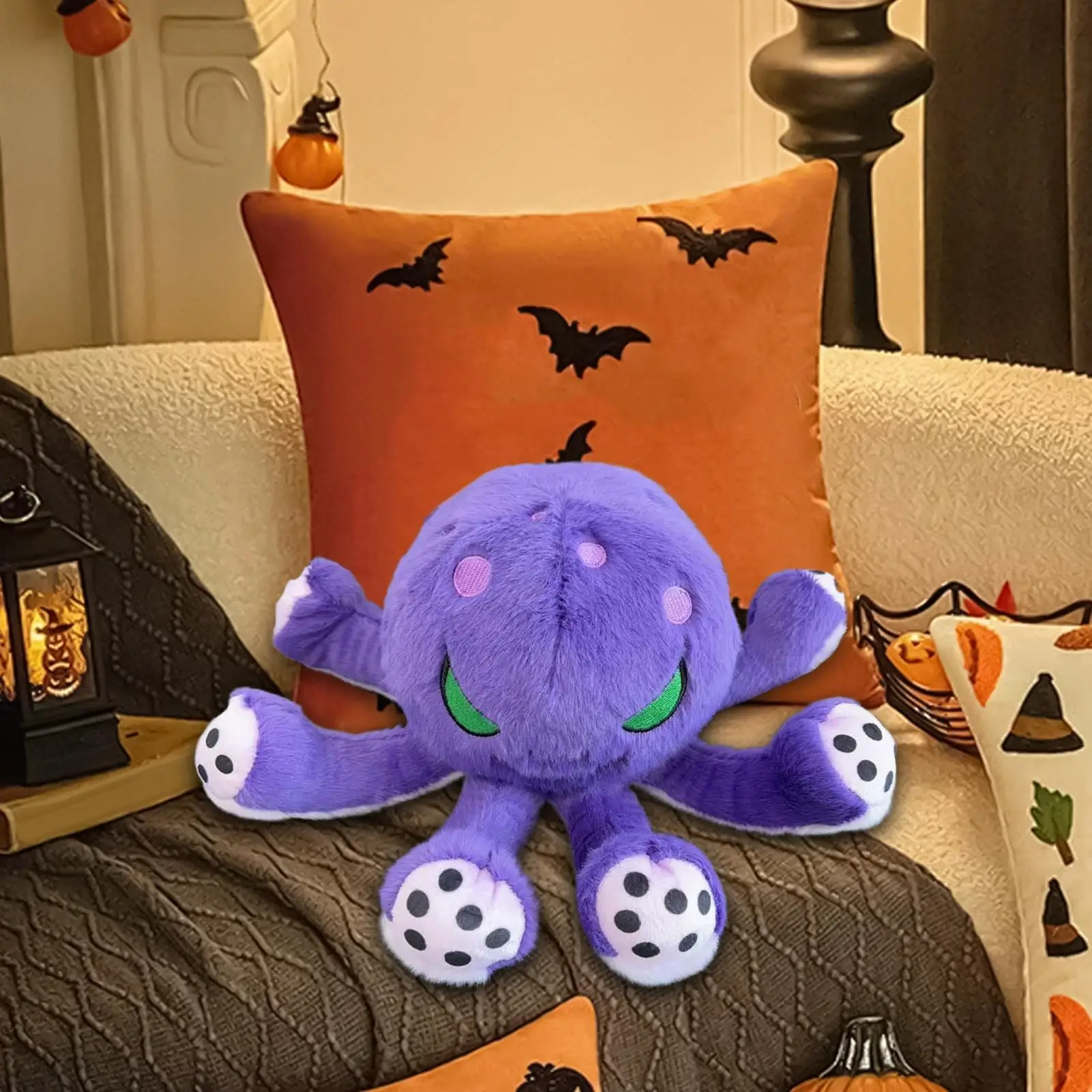 Octopus Plush Toy Collectible Halloween Home Decoration Realistic Tabletop Sea Animal Octopus Plush Toy For Women Kid Boys Girls