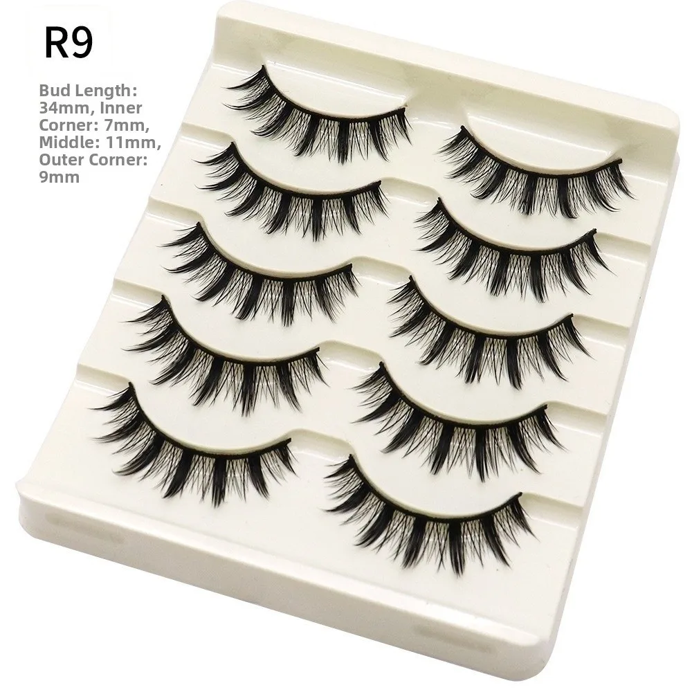 Black Little Devil False Eyelashes Curvature C 7-12MM DIY Lashes Extension Eye Makeup Easy To Wear Cosplay Comic Fake Eyelashes