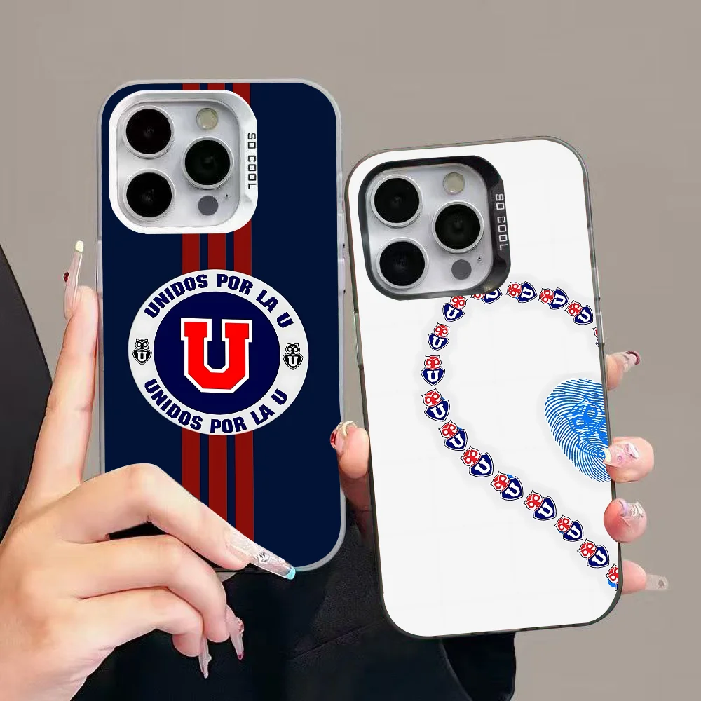 

Chile U-University Logo Phone Case For IPhone 16 15 14 13 12 11 Pro Max Plus Color Shockproof Back Silver Cover