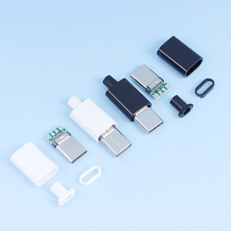 【2set Type-C Mirco USB 3.1 High Current Fast Charging Connector Male Plug DIY Repair Accessories】