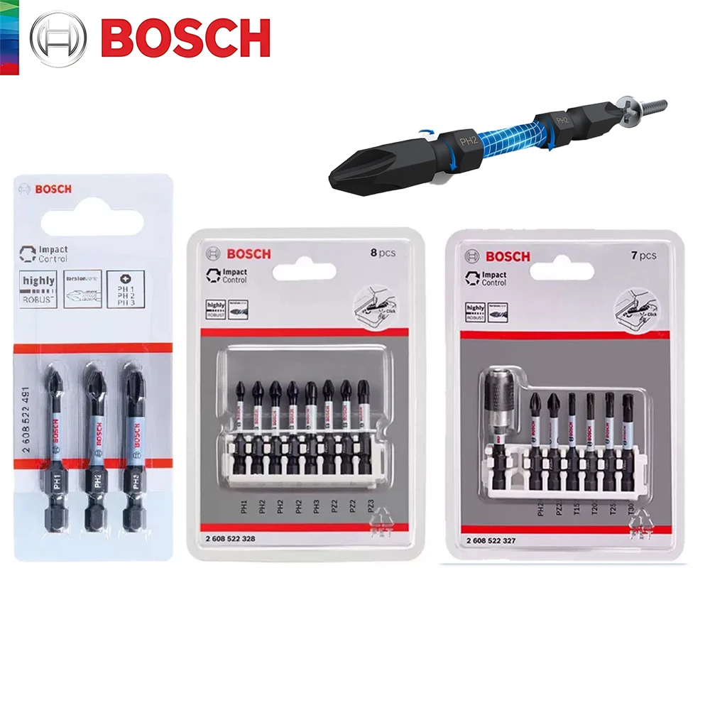 Bosch-professional Impact Control Chave de Fenda Bits Chave Elétrica Bit Grupo Ph1 Ph2 T1530