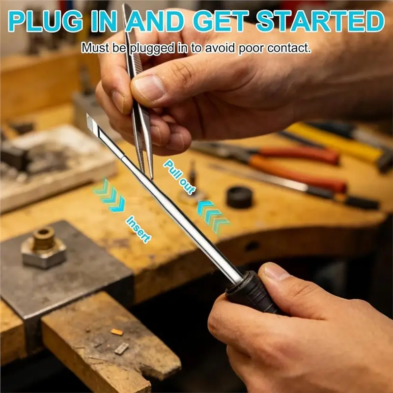 9Pcs C210 Series Soldering Iron Tips C210 Heating Core Straight Point Bending Tool Head Soldering Tips For Soldering Iron