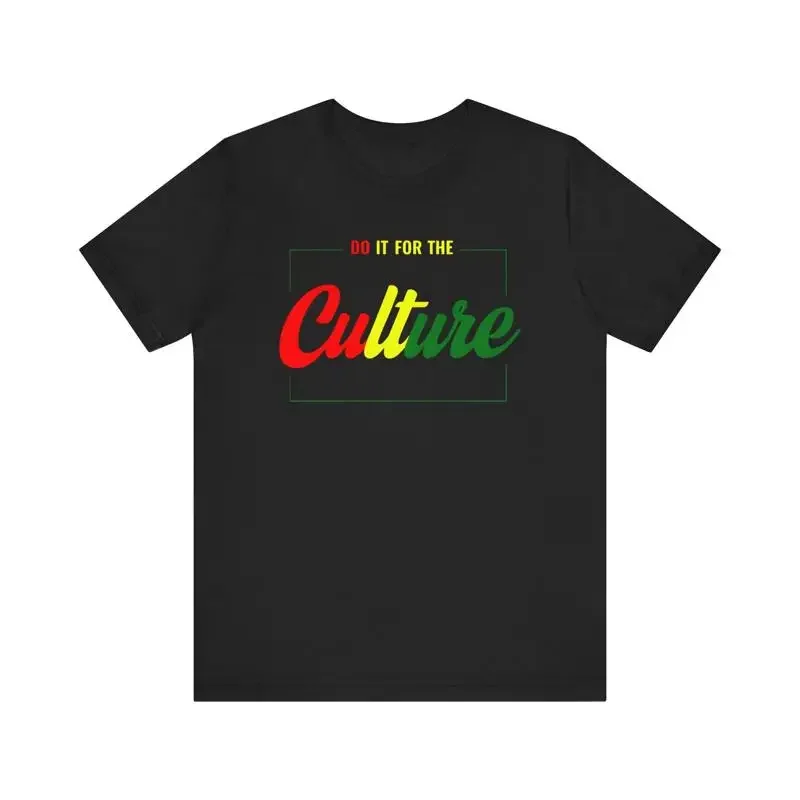 Do It For The Culture Jersey T Shirt Vibrant Cultural Message Perfect Festivals Casual Wear S Friends Celebrations