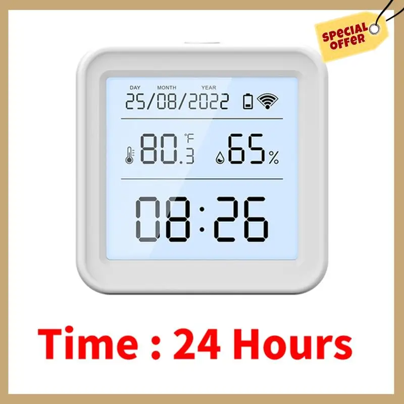 Tuya WIFI Sensor de temperatura y humedad higrómetro interior termómetro Detector Smart Life Control remoto-WMAN