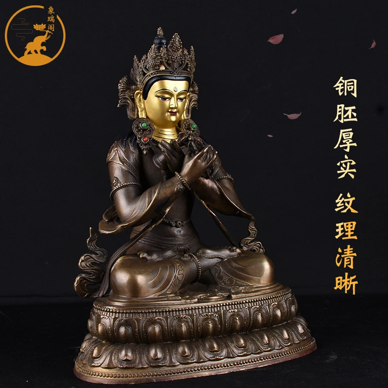 Elephant Rui Pavilion Taiwan Boutique Collection, Esoteric Ornament, Pure Copper Ancient Diamond Master, Offering Buddha Statue