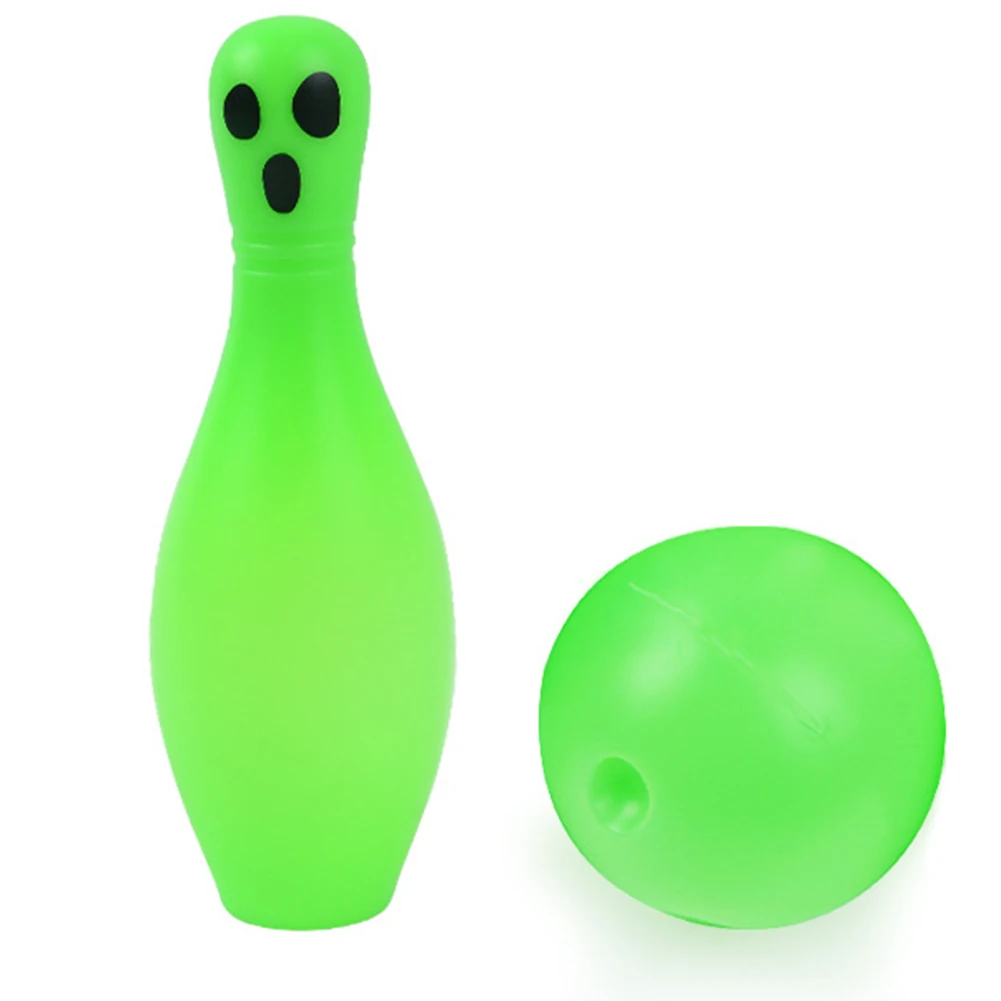 

Halloween Interactive Bowling Game Glow in Dark Ghost Pattern Bowling Pins Festival Theme for Boys Girls Game