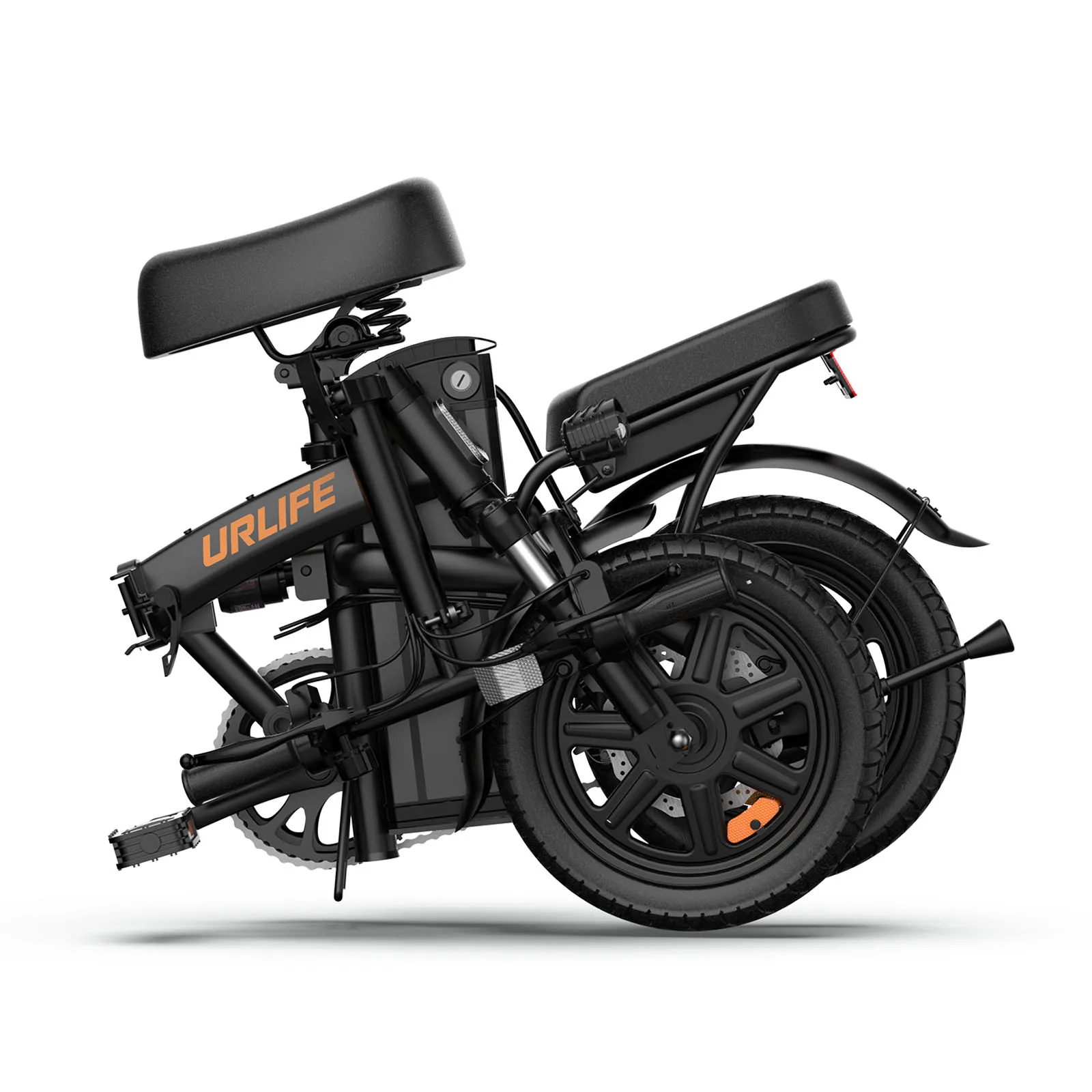 URLIFE F1L Unisex Elektrofahrrad 250W Motor Faltbar 48V 7,5AH Akku 14 Zoll City-Pendlerfahrrad mit Heckträger – Detail 21