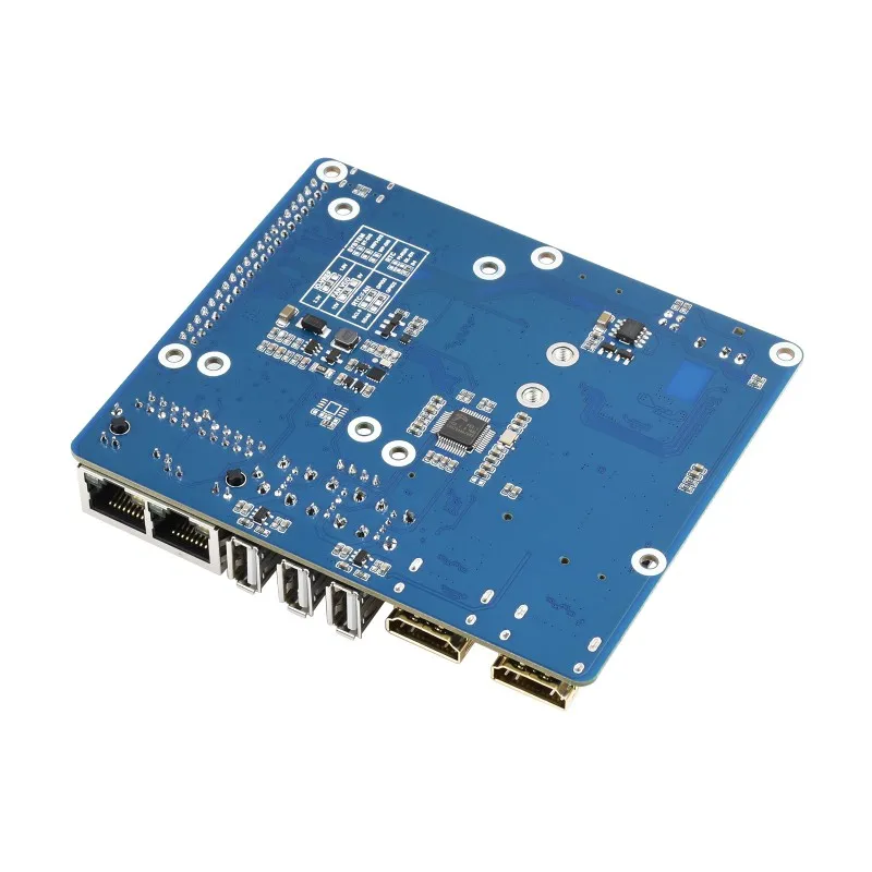 WIFI6 Dual ETH Base Board/Mini-Computer Designed For Raspberry Pi Compute Module 4(NOT Included), Onboard M.2 E KEY Slot