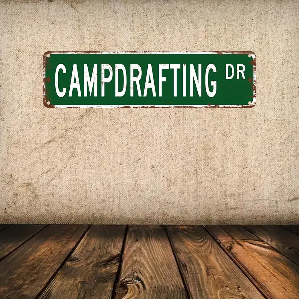 

Металлическая табличка «CHIPMUNK DR» с 2D-печатью, в классическом уличном стиле, для декора стен, с ярким зеленым фоном и крупными белыми буквами.