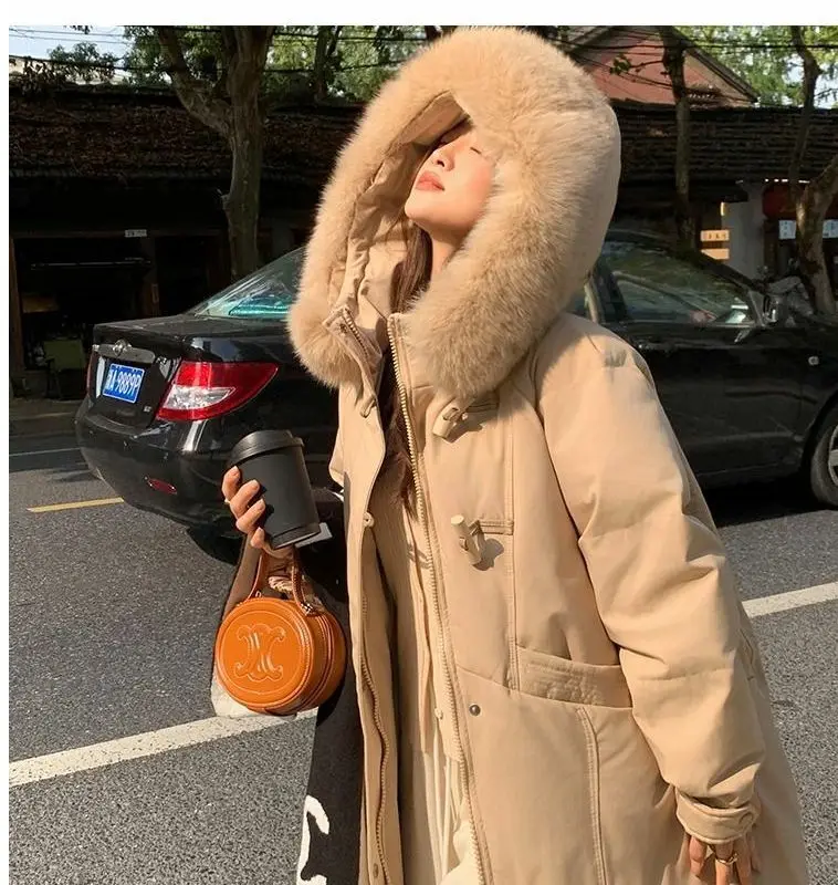2025 Winter New Style Thick Knee-Length Cotton Coat