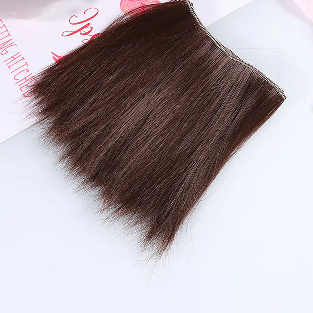 6Pcs Heat Resistant Synthetic Straight Hairpieces High Temperature Fiber Easy Clean DIY Hair Extensions