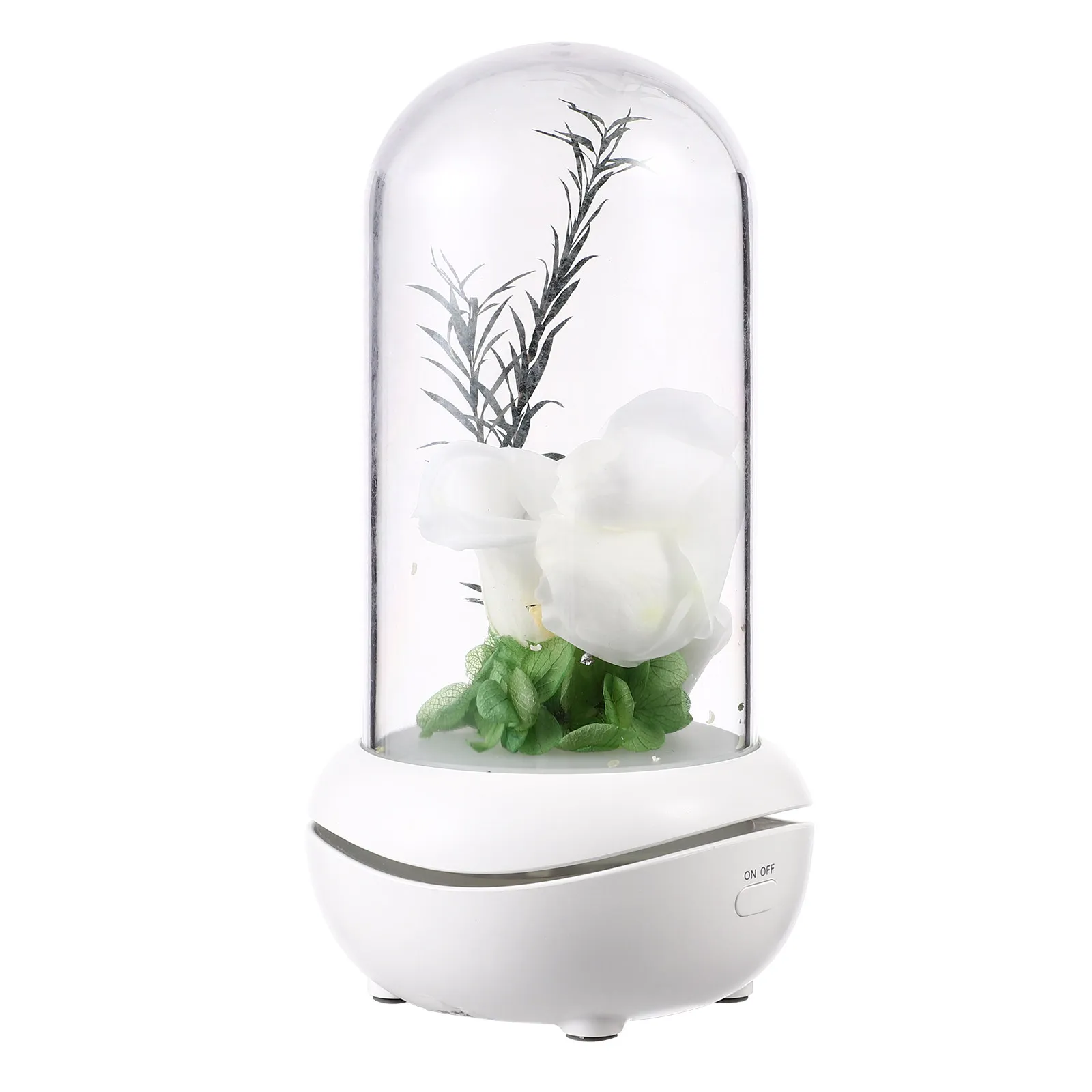 USB Aromatherapy Diffuser Humidifier LED Night Light Eternal Flower Mini Landscape Decor for Home