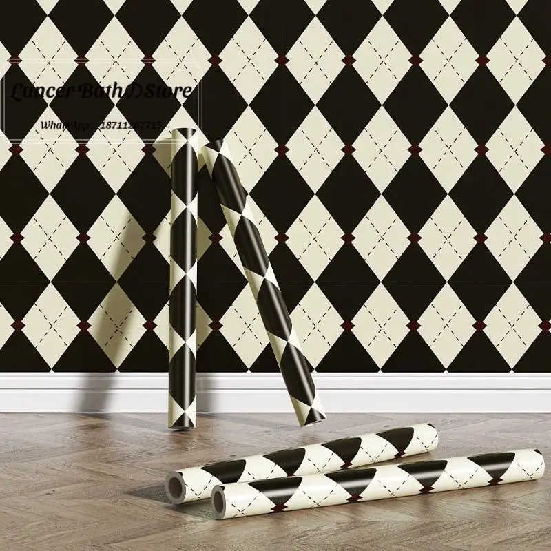 2 Rolls Self Adhesive Wallpaper, French Style Thick Waterproof Sticker for Entryway, Bathroom, Cabinet Furniture Makeover