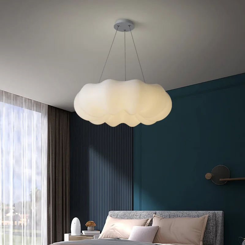 Clouds Ceiling Light White LED Chandelier For Dining Room Children's Bedroom Hall Creative Decor Pumpkin Lamp Lighting Fixtures