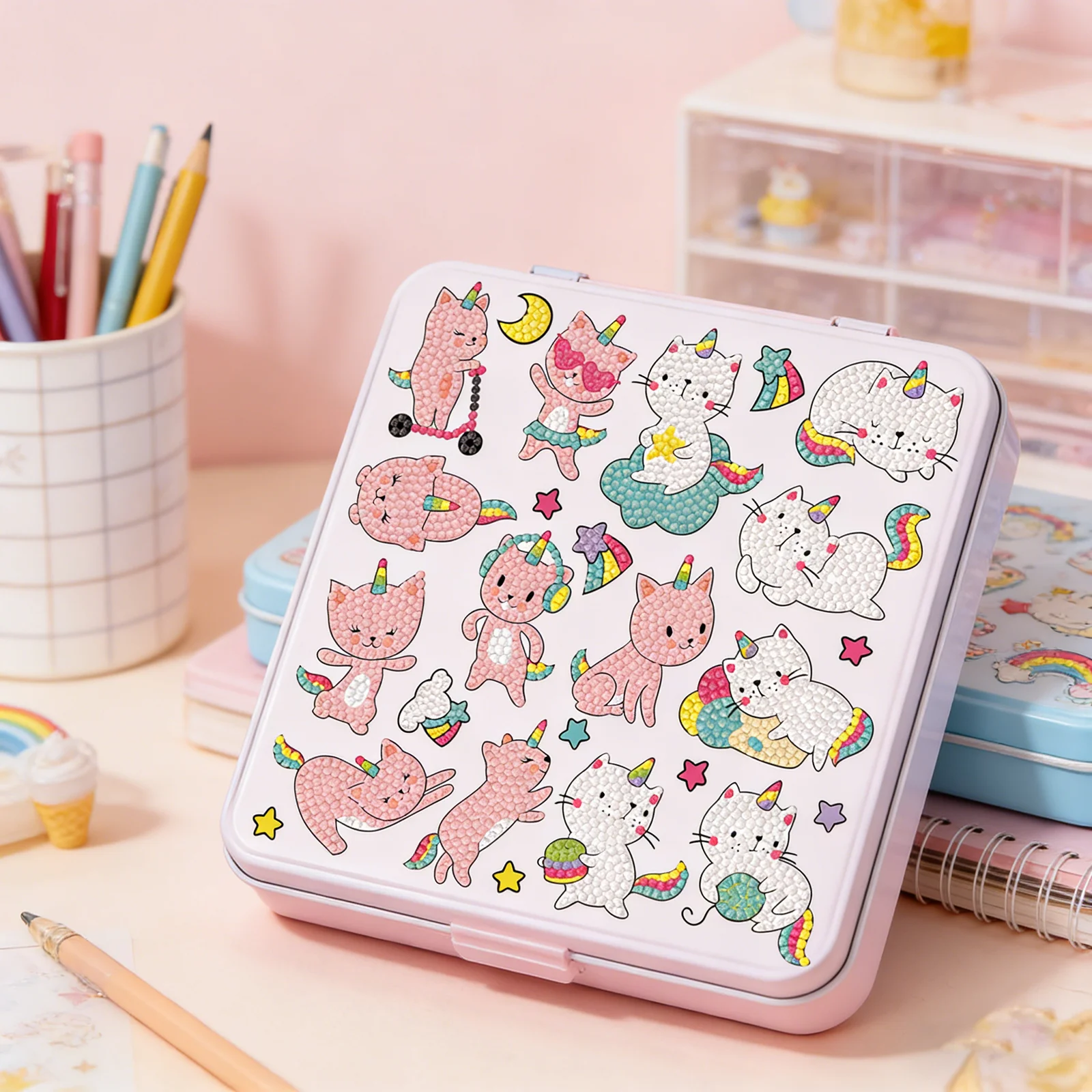 

2026 New SpongeBob Unicorn 5D Full Drill Diamond Painting Sticker DIY Kit Kids Birthday Gift Kids' Educational