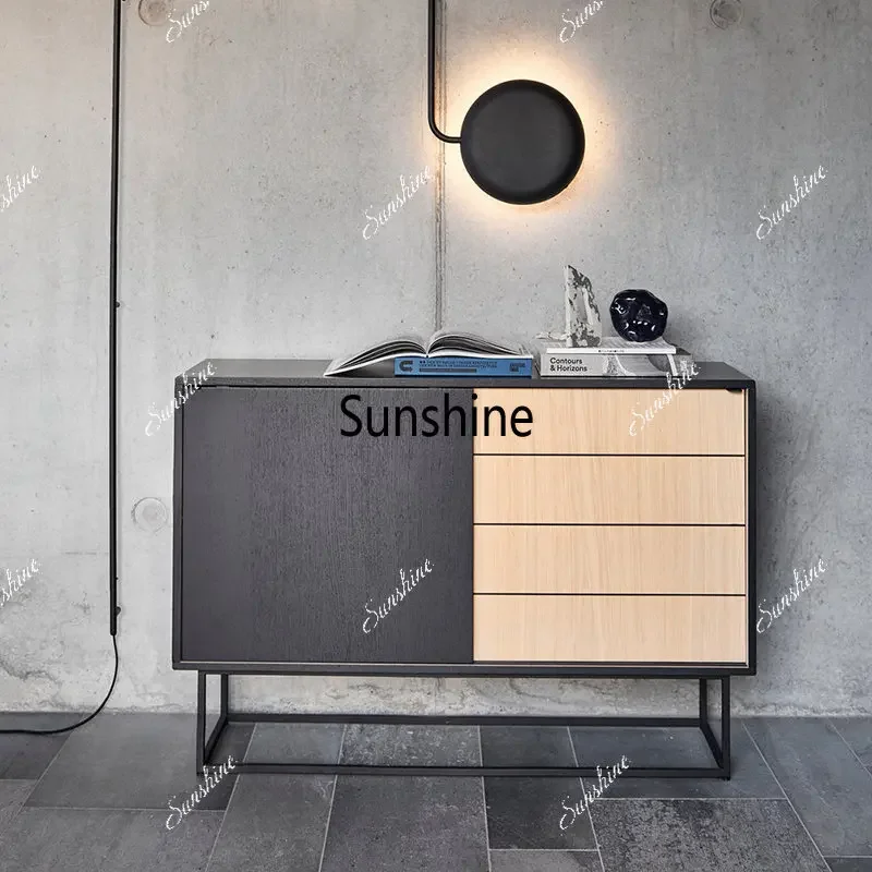 

Italian minimalist entryway cabinet modern high-end restaurant storage sideboardTJ