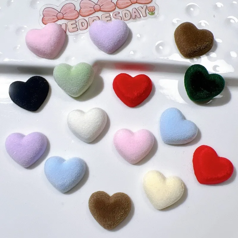 10PCS Padded Corduroy Fabic Heart Appliques for DIY Hat Clothes Leggings Sewing Supplies Headwear Decor Patches