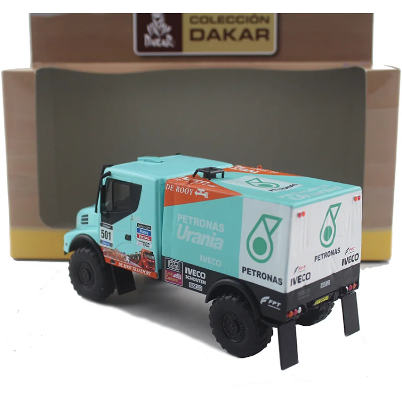 دييكاست 1/43 مقياس IVECO Powerstar 2014 داكار سباق على الطرق الوعرة سبيكة سيارة نموذج تحصيل لعبة هدية تذكارية عرض حلية