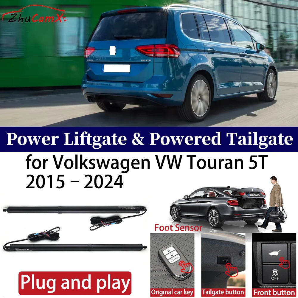 ZhuCamX for Volkswagen VW Touran 5T 2015–2024 Car OEM Power Liftgate Automatic One-Click Powered Tailgate Strut Plug and play