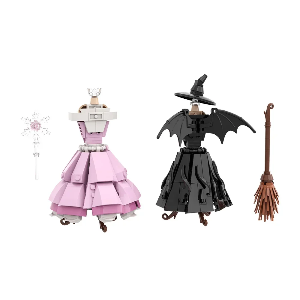 Gobricks MOC Film Wicked Klassisches Modell Kleid Kit Ziegel Modell Kreative Wicked Glinda Elphaba Bausteine Spielzeug Geschenk