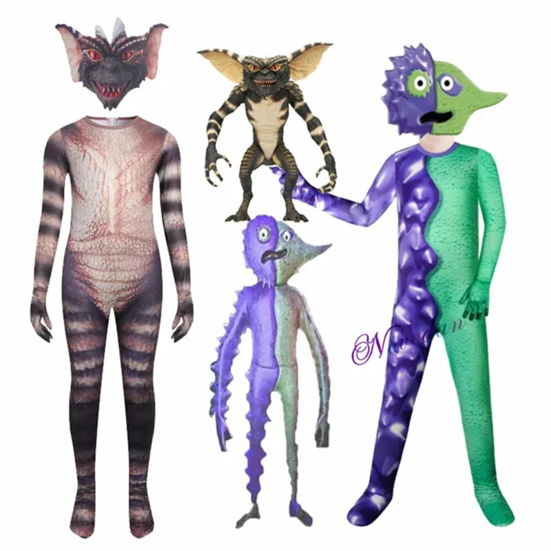 

Halloween Costume Garden of Banban D-Two Faces Monster Horror Gremlins Christmas Cosplay Jumpsuit Banban Child Clothing For Kids