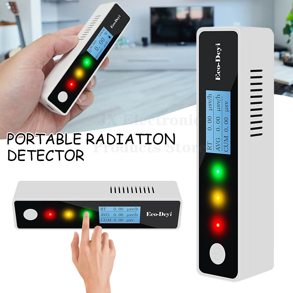 Nuclear Radiation Detector Counter Geiger Radiation Dosimeter Radia Electronic Alarms Radiation Meter X Ray Beta with WiFi Tuya