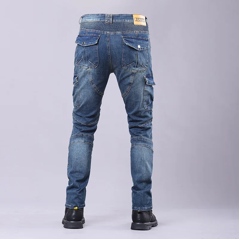 Motorcycle Riding Jeans Four Seasons Anti-drop Knight Locomotive Racing Pants Protective Gear PK-722