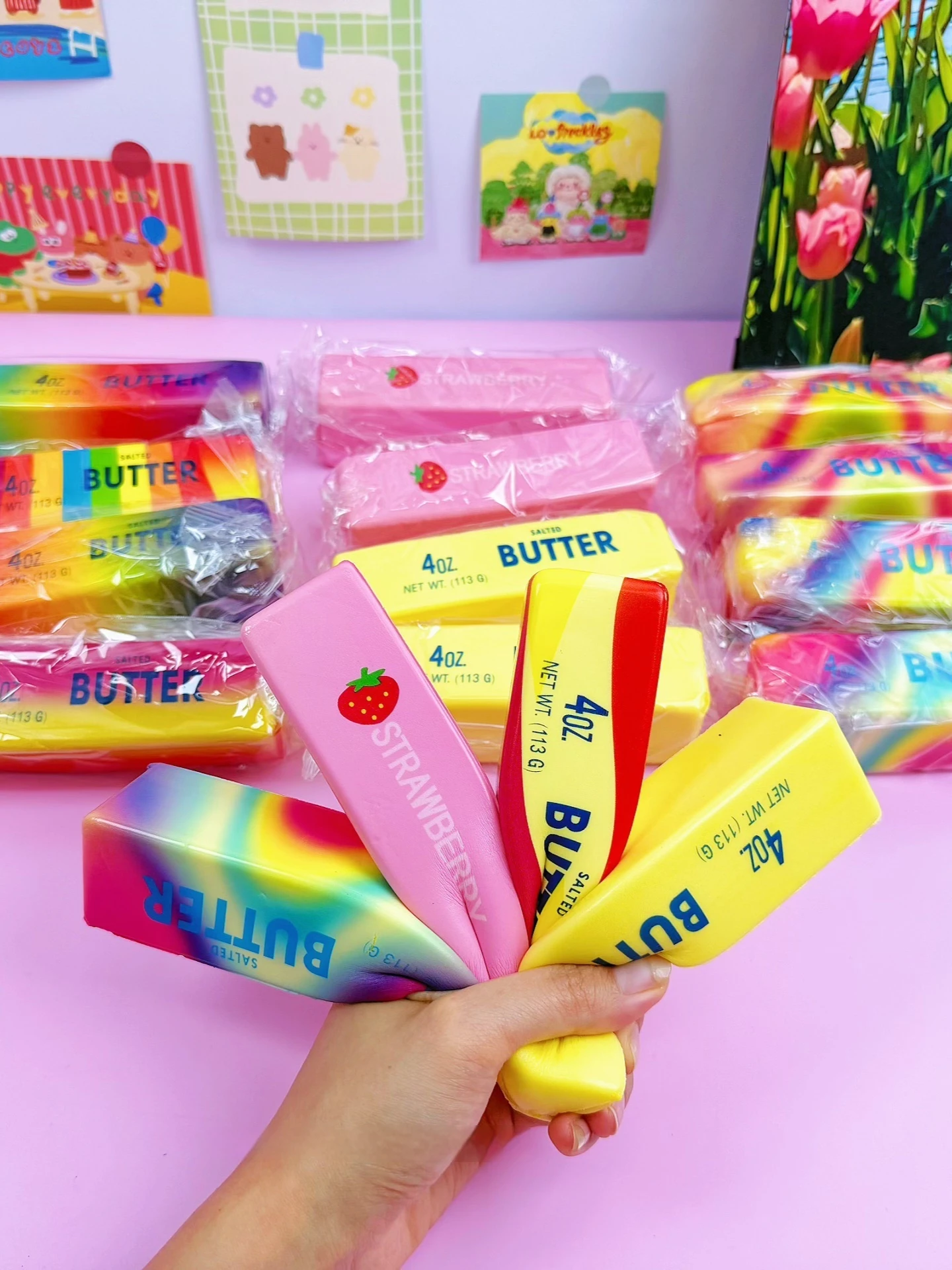 Butter Squishy 13,5 cm Butter-Stick, langsam aufsteigend, weiche, feuchte Textur, Stressabbau-Fidget-Spielzeug für Erwachsene zur Linderung von Angstzuständen