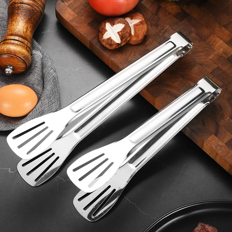 Edelstahl Lebensmittel Zange Grill Zange Fleisch Salat Steak Lebensmittel Servieren Clip Pinzette Lange BBQ Kochen Zange Küche Utensilien – Detail 2