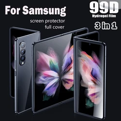 For Samsung Galaxy Z Flod 5 4 Front Back Screen Protectors Z Flod 3 2 Diamond Hydrogel Film 5G Fold5 Fold4 Fold3 Fold2 Not Glass