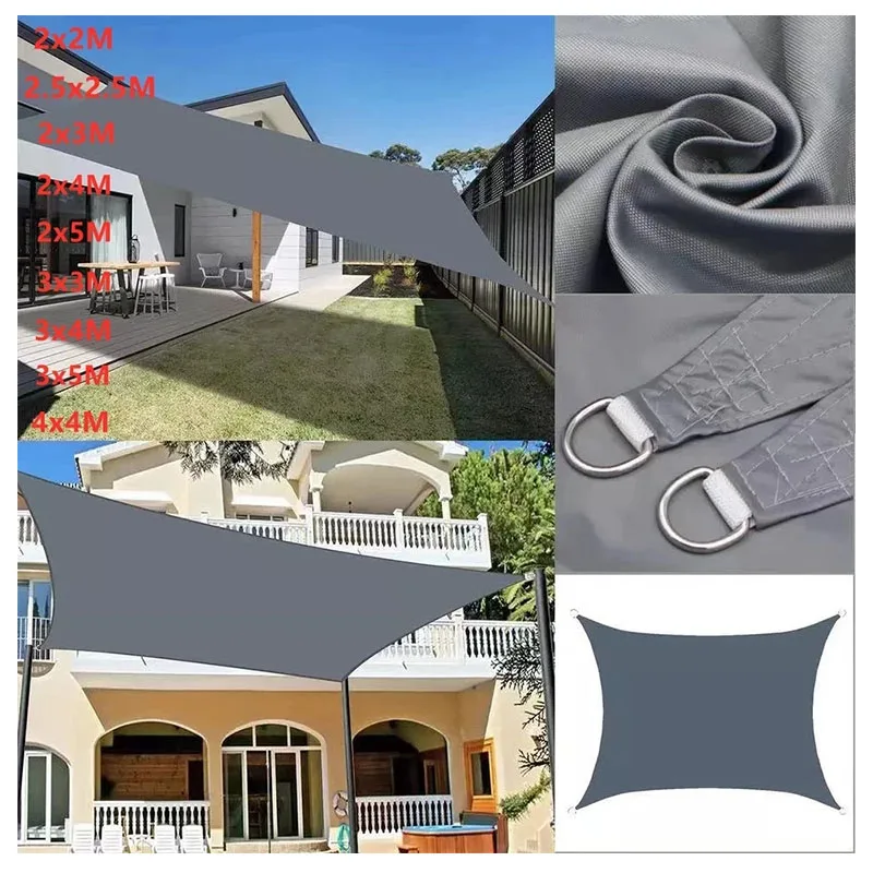 

300D Outdoor Waterproof Awning Tarpaulin Oxford Cloth UV Protection Sunscreen Rain Cover Garden Terrace 300D