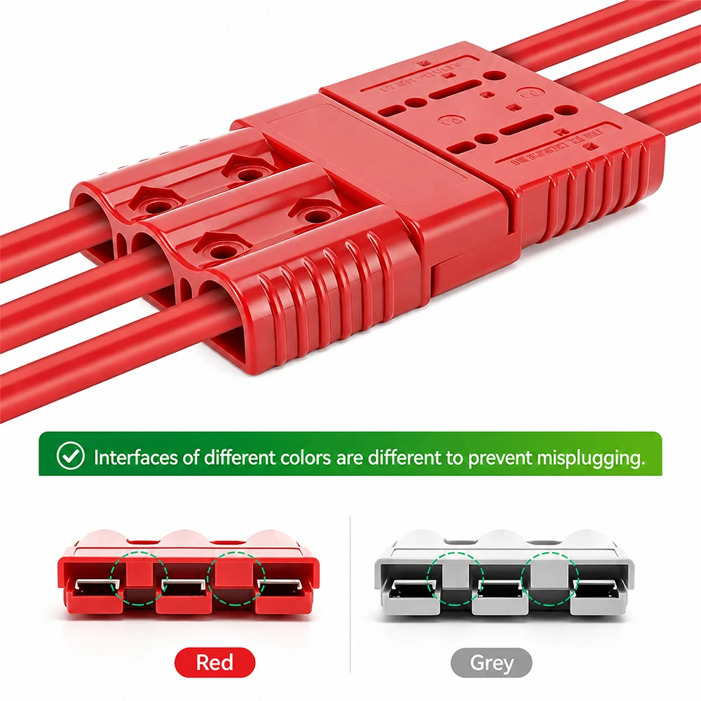 SH-3 50A 3-poliger Batteriestecker 3-Pin 50 Ampere Hochstrom-Batterieladestecker Schnellanschluss-Stecker – Detail 4