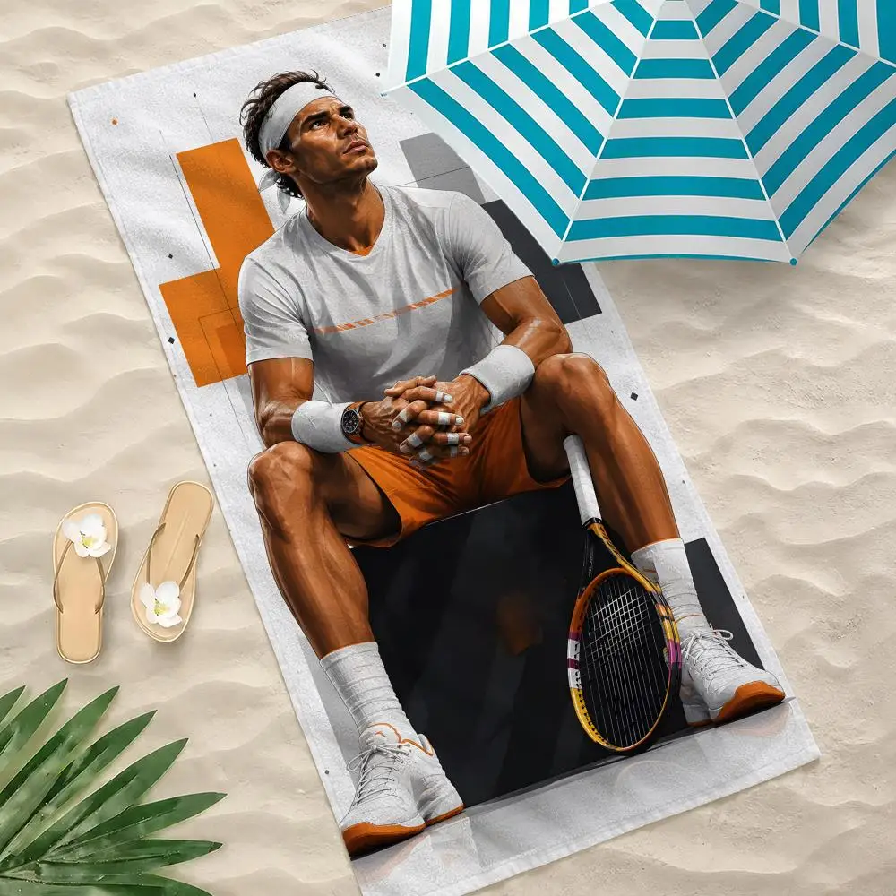 Athlete R-Rafa Nadal Towel Towel Beach Towel Oversized Quick Dry Towel Absorbent Soft Swim BeachTowels for Men Women