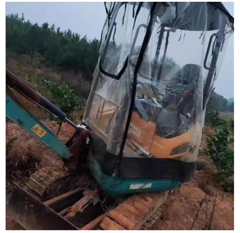 1pc（Customizable ）Mini Excavator Car Cover With and without windows Warm Awning Pvc Windproof For Kubota Sany