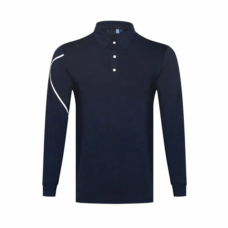 Spring and Autumn Golf Men's Long sleeved T-shirt casual breathable quick drying polo shirt