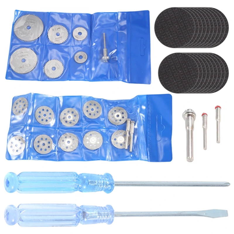 

36Pcs Cutting Wheel Set For Rotary Tool, HSS Circular Saw Blades 6Pcs, Resin Cutting Discs 20Pcs Diamond Cutting Wheels 10Psc Wi