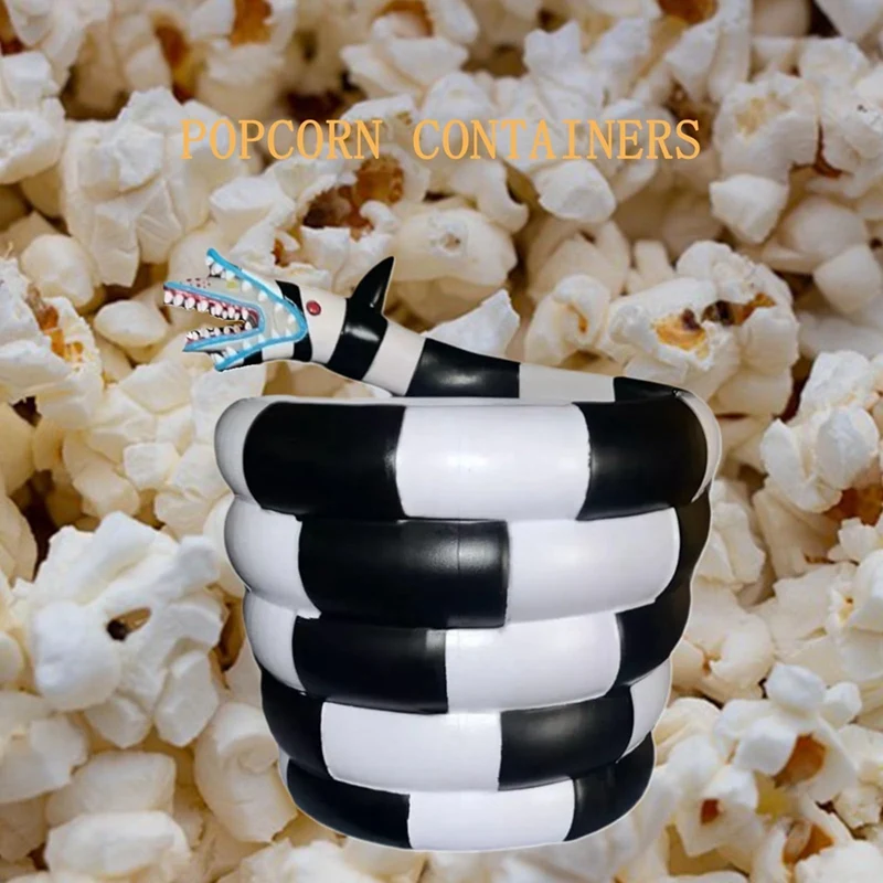 Fun Popcorn Bucket Sandworm Bucket, Horror Halloween Popcorn Bowl Collectibles Decoration Horror Theme Collectibles