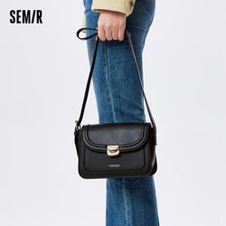 Semir Crossbody Bag Women 2023 New Single Shoulder Bag Versatile Women Textured Bag Commuter Small Square Bag Christmas Bag