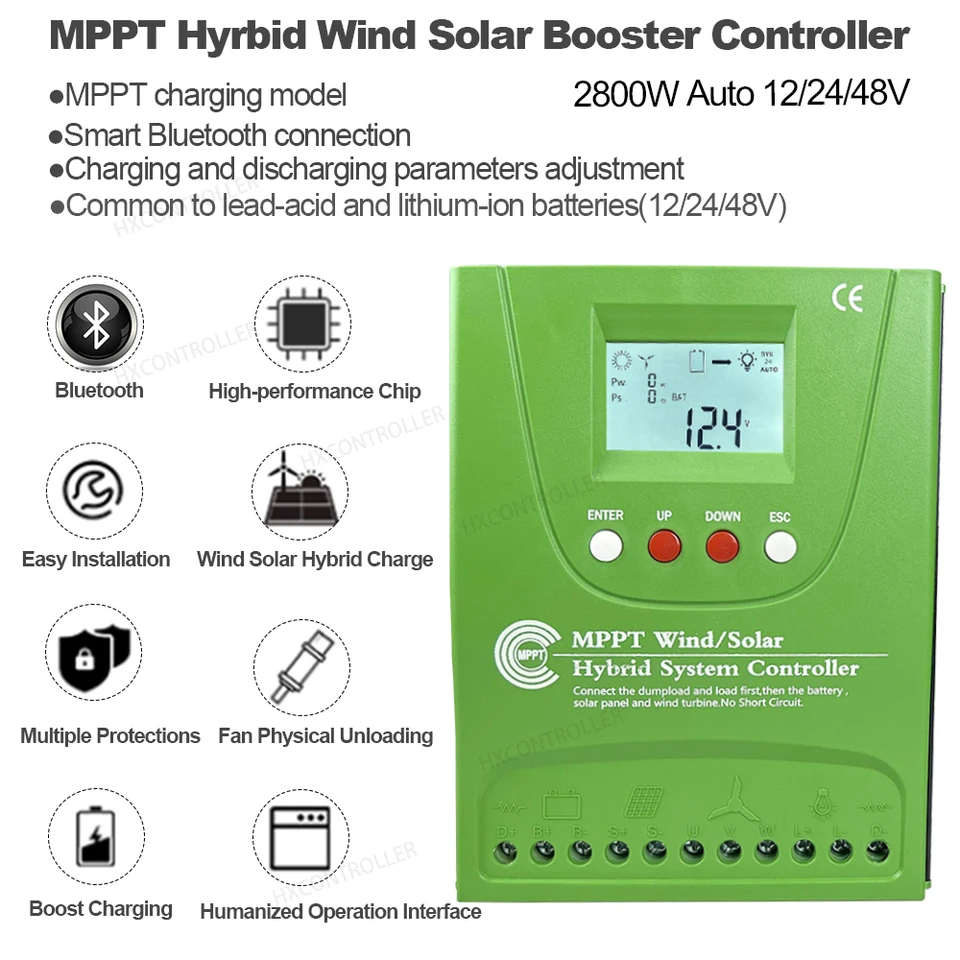 Régulateur De Charge Hybride éolien-solaire MPPT 2000W 24/48V – Pour Usage Domestique – Chine