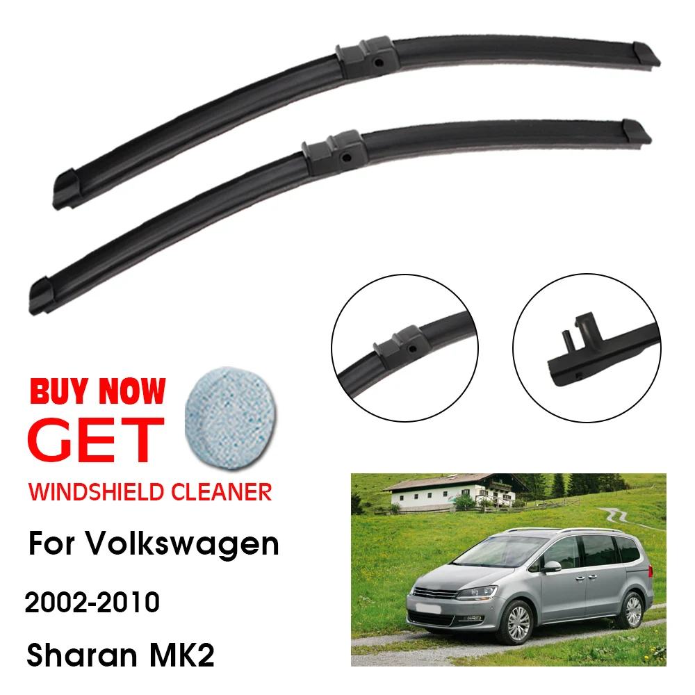 

Car Wiper For Volkswagen Sharan MK2 28"+28"R 2002-2010 Front Window Washer Windscreen Windshield Wipers Blades Accessories