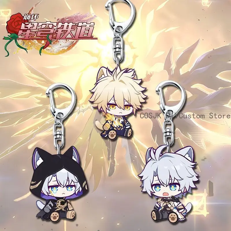 

Anime Phainon Honkai：Star Rail Q-version Anime Q-version Backpack Pendant KeyChain Key Chain Kawaii Figure Acrylic Keyring Gift