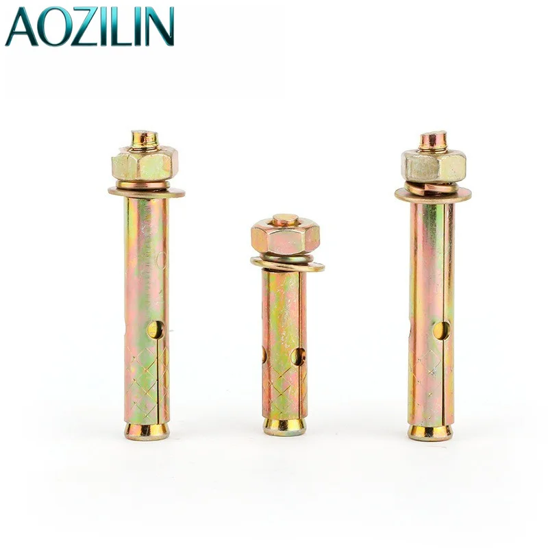 AOZILIN Elevator Ceiling Expansion Bolt Color‑Zinc Plated Long Anchor Screw M8 M14 M20 Fastener for Hanging Installation
