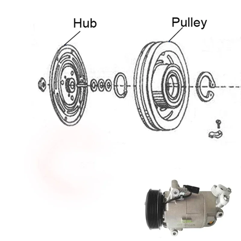 for AC Compressor  Clutch Pulley hub For Renault Espace Laguna For Nissan Dualis 2.0 For Qashqai 1.6 92600BR00A 92600JE00A